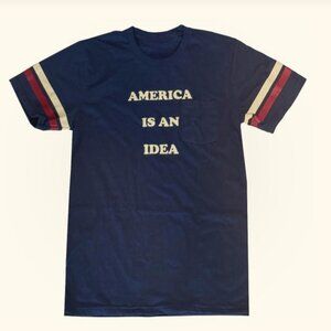Aurora James - "America Is An Idea" -  Ringer T-Shirt - Unisex Size M